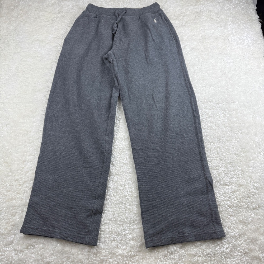 Polo Ralph Lauren Pajama Pants Men S Gray Waffle Knit Cotton Lounge Sleepwear